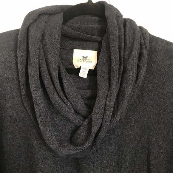 Navy Cowl Neck Sweater Size Medium - Picture 3 of 3
